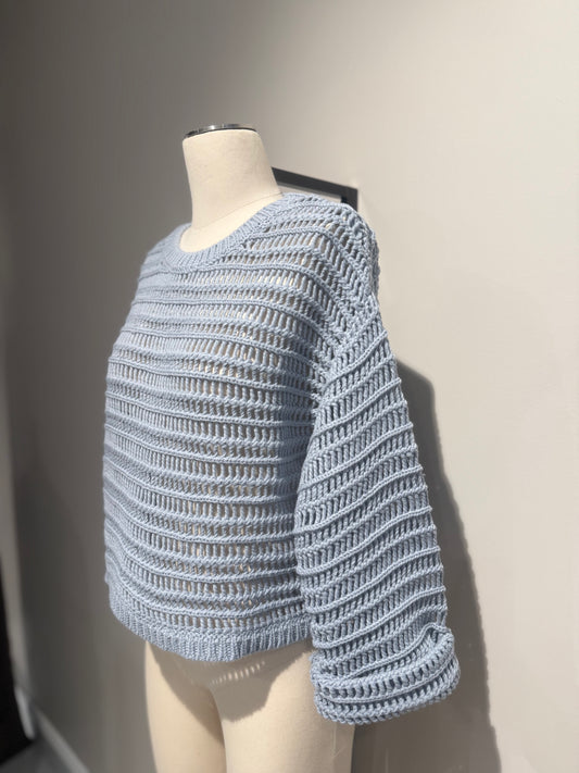 Boat Neck Knit Top