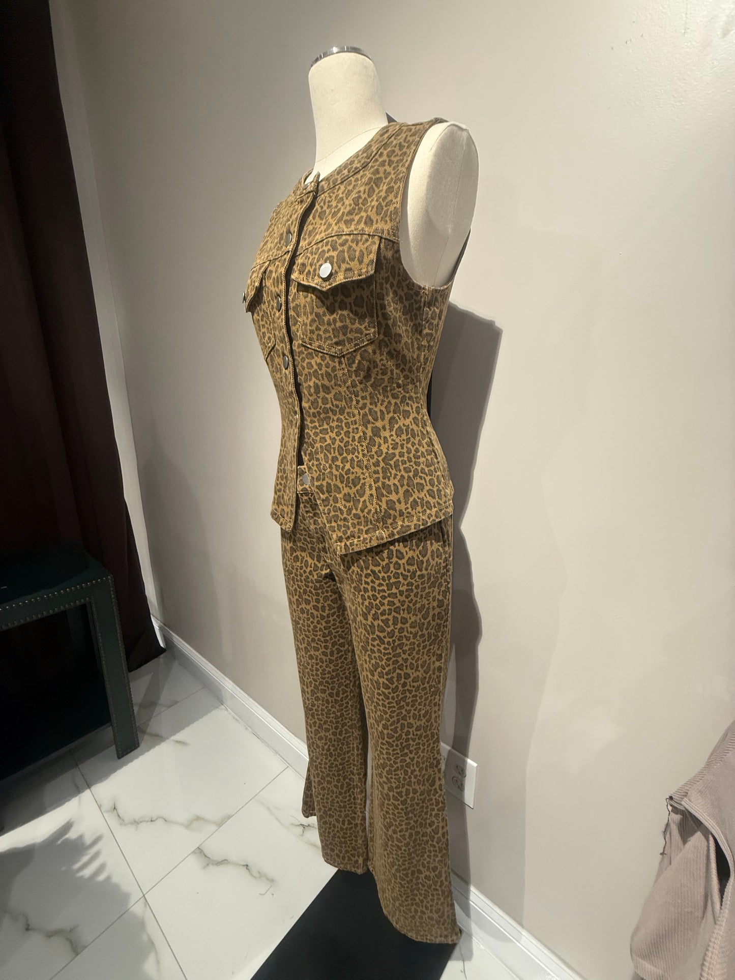 Animal Print Denim set