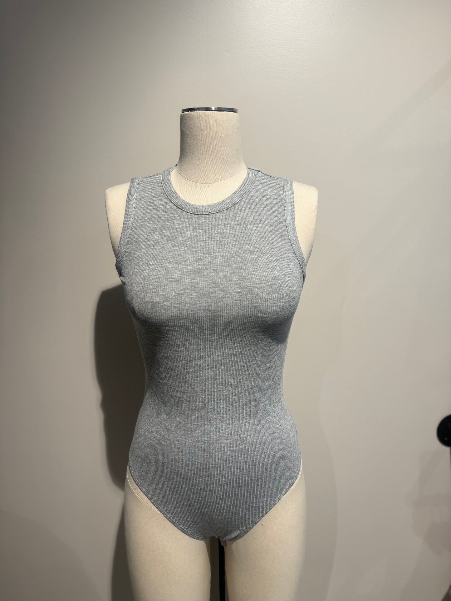 Ribbed Sleeveless Bodysuit