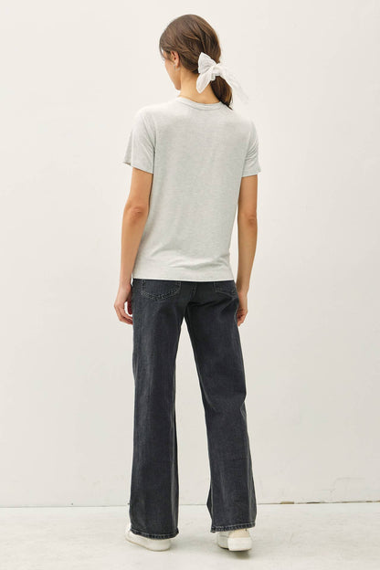 NEW COLOR-BAMBOO/MODAL BASIC ROUND NECK T-SHIRT