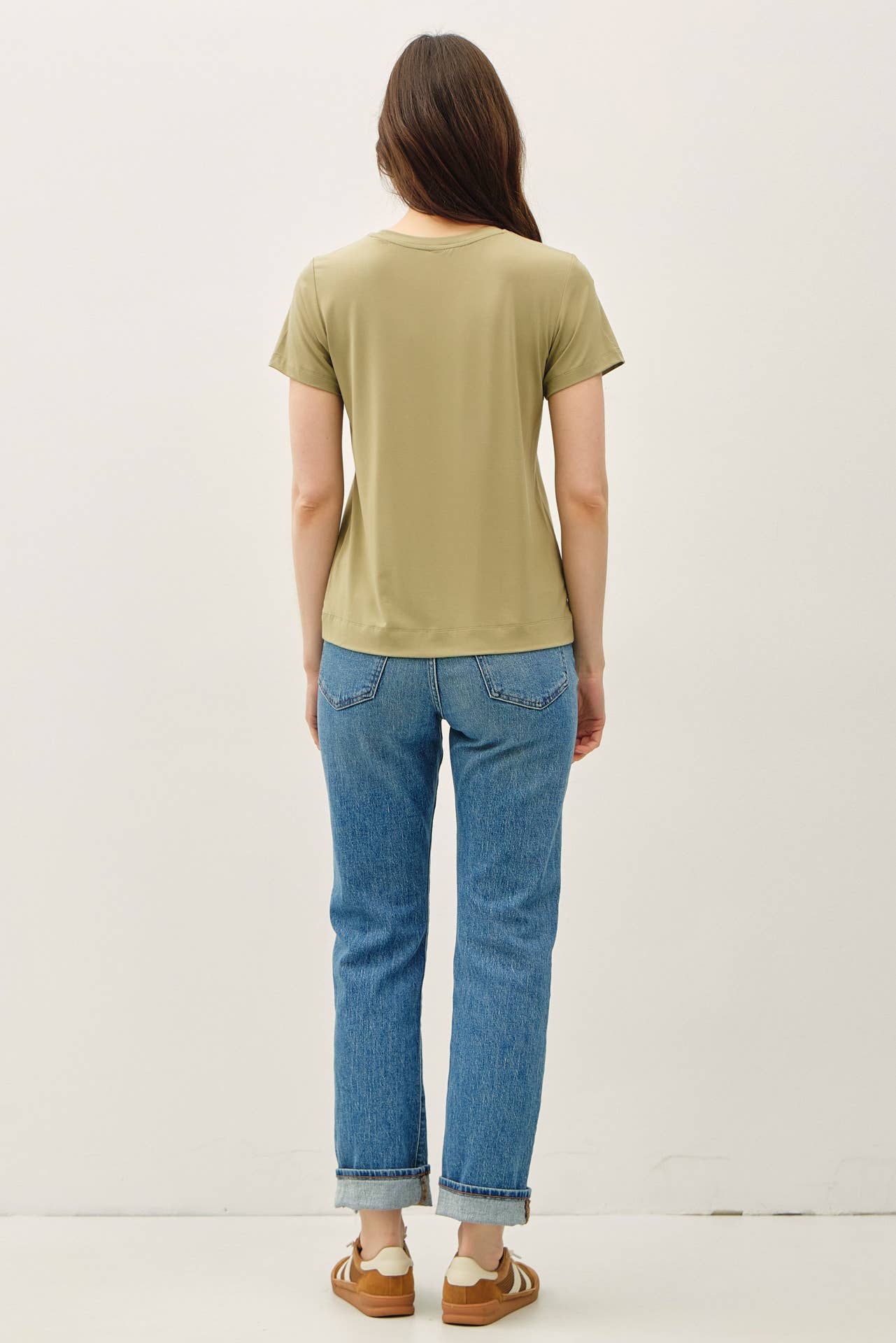NEW COLOR-BAMBOO/MODAL BASIC ROUND NECK T-SHIRT