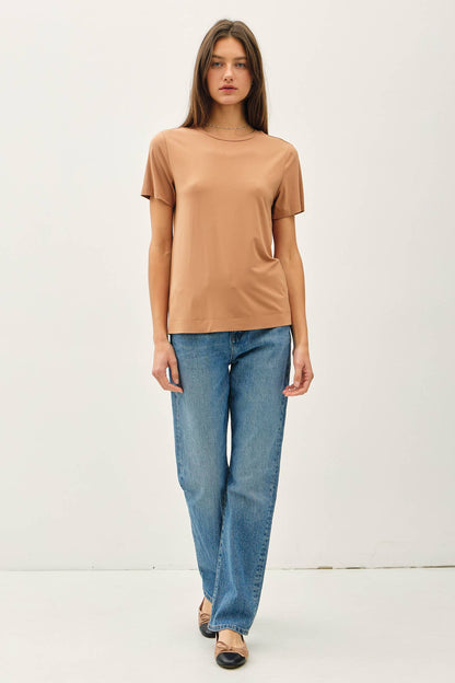 NEW COLOR-BAMBOO/MODAL BASIC ROUND NECK T-SHIRT