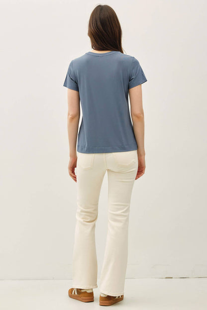 NEW COLOR-BAMBOO/MODAL BASIC ROUND NECK T-SHIRT