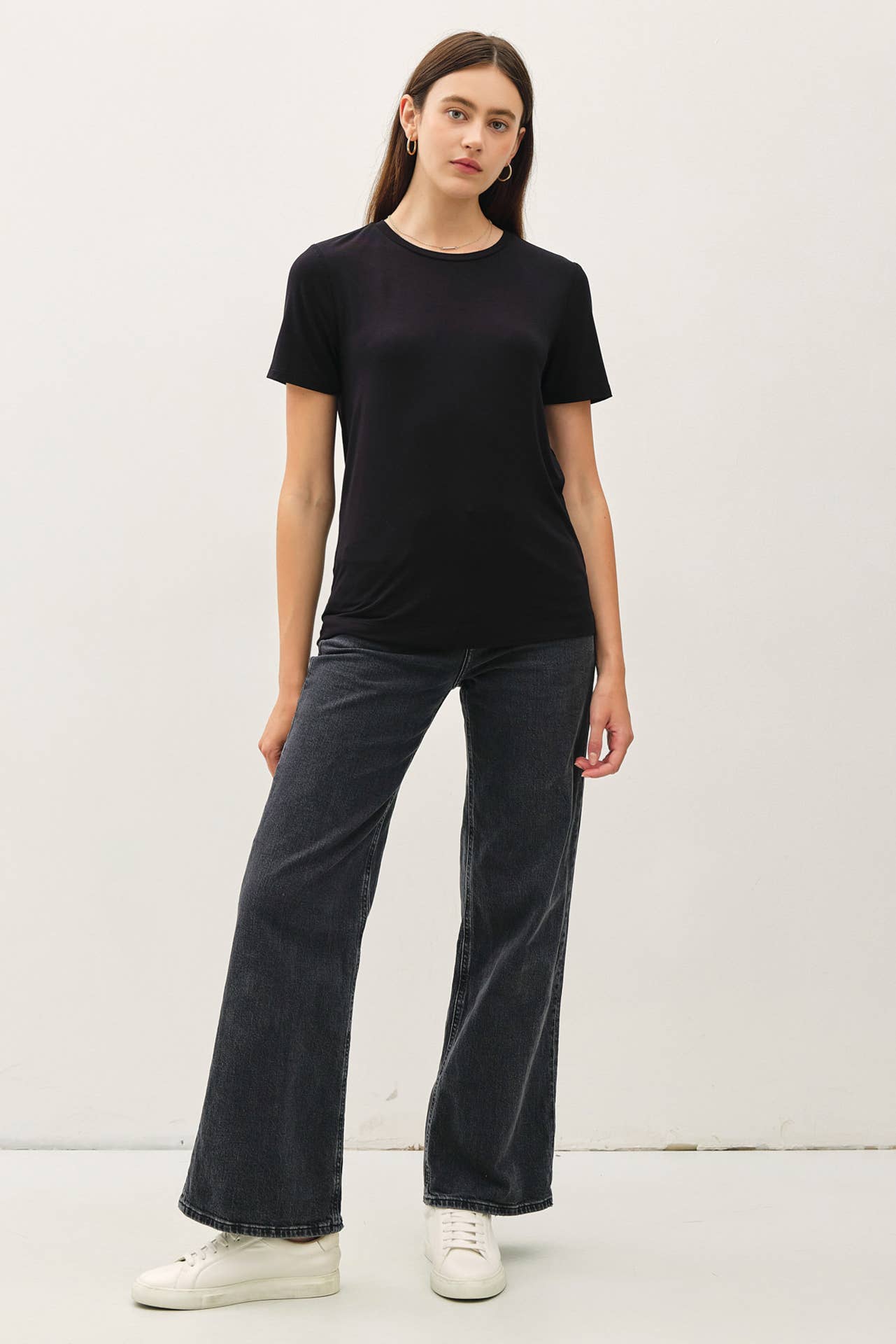 NEW COLOR-BAMBOO/MODAL BASIC ROUND NECK T-SHIRT