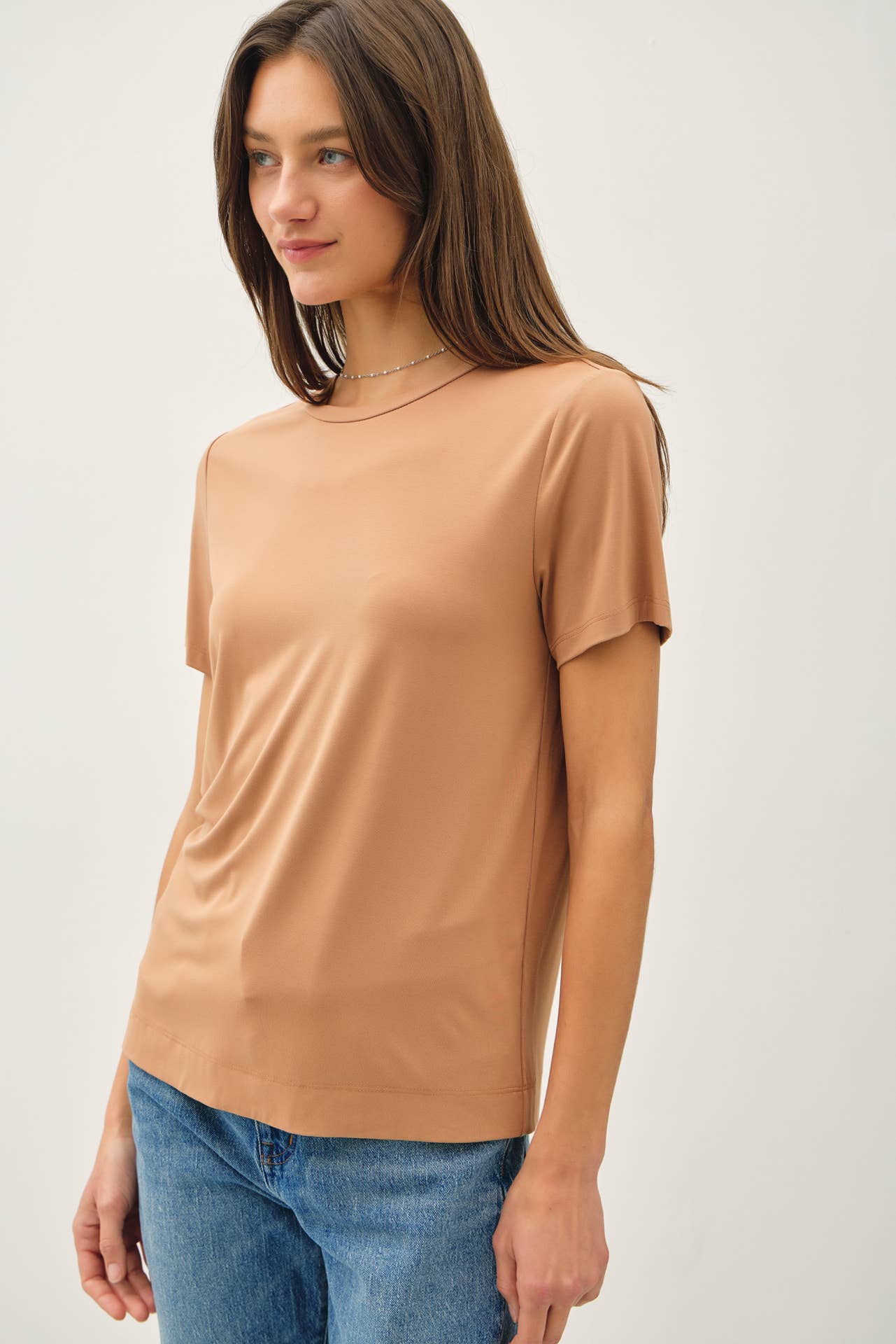 NEW COLOR-BAMBOO/MODAL BASIC ROUND NECK T-SHIRT
