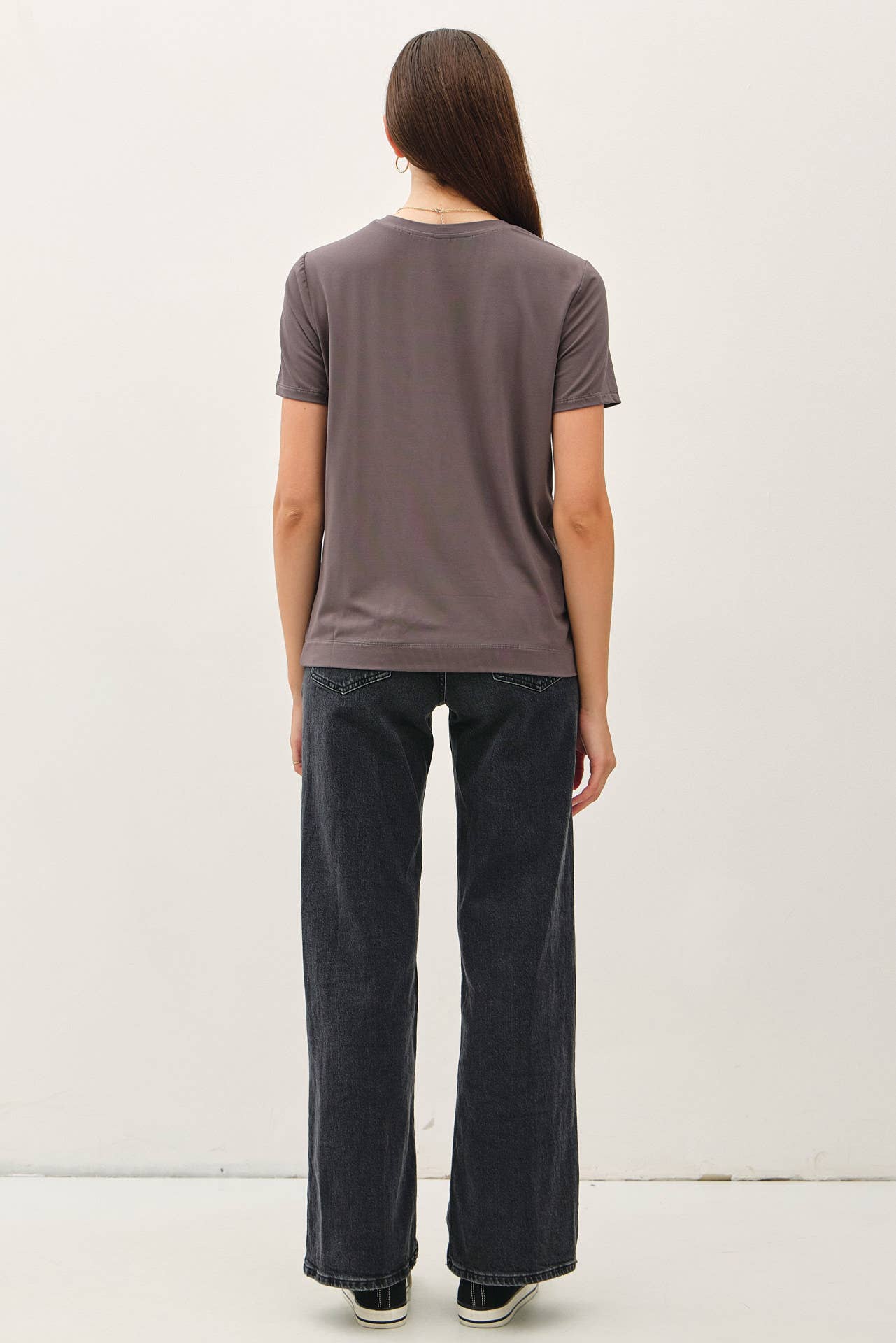 NEW COLOR-BAMBOO/MODAL BASIC ROUND NECK T-SHIRT