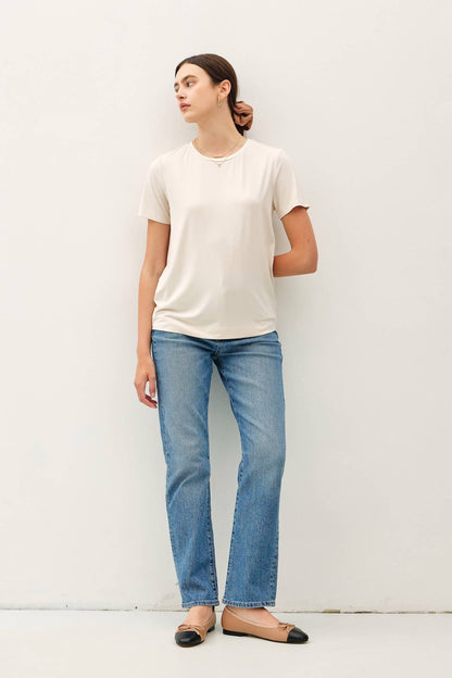 NEW COLOR-BAMBOO/MODAL BASIC ROUND NECK T-SHIRT