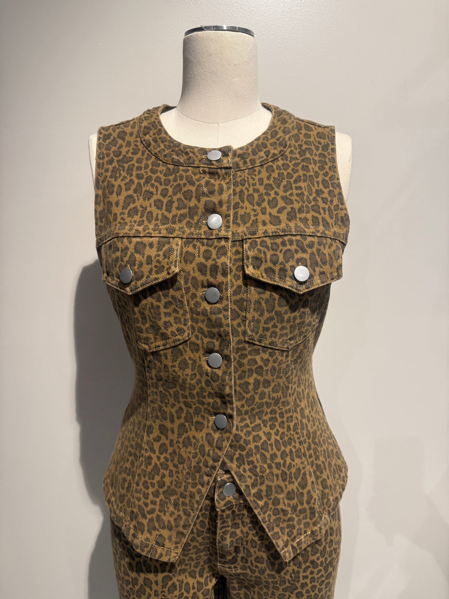 Animal Print Denim set