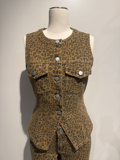 Animal Print Denim set