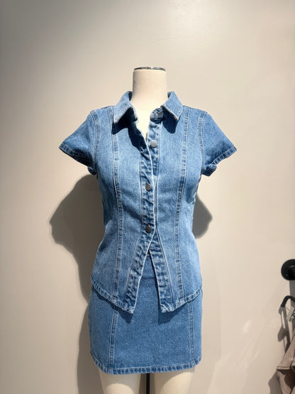 Denim Skirt Set