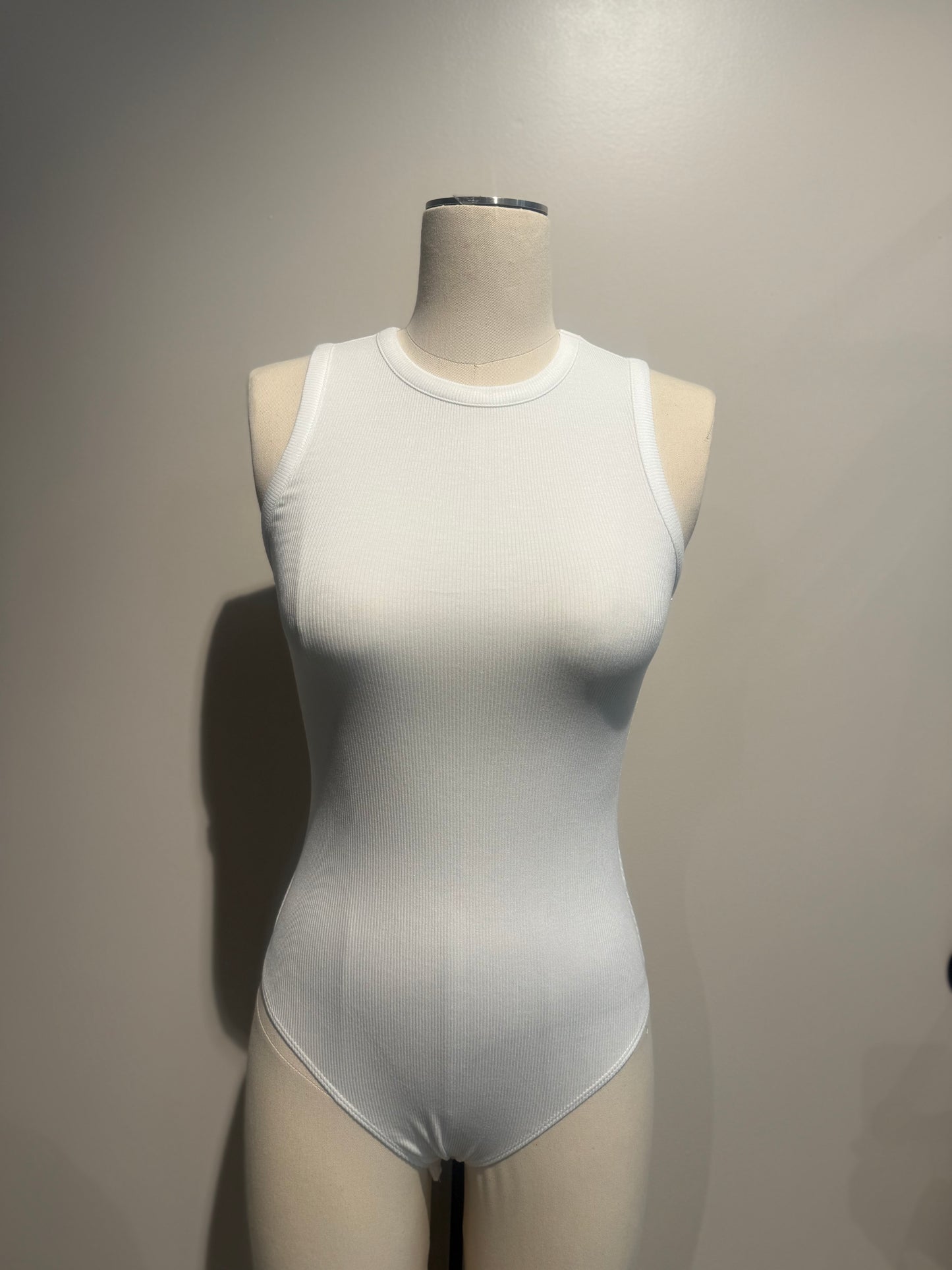 Ribbed Sleeveless Bodysuit