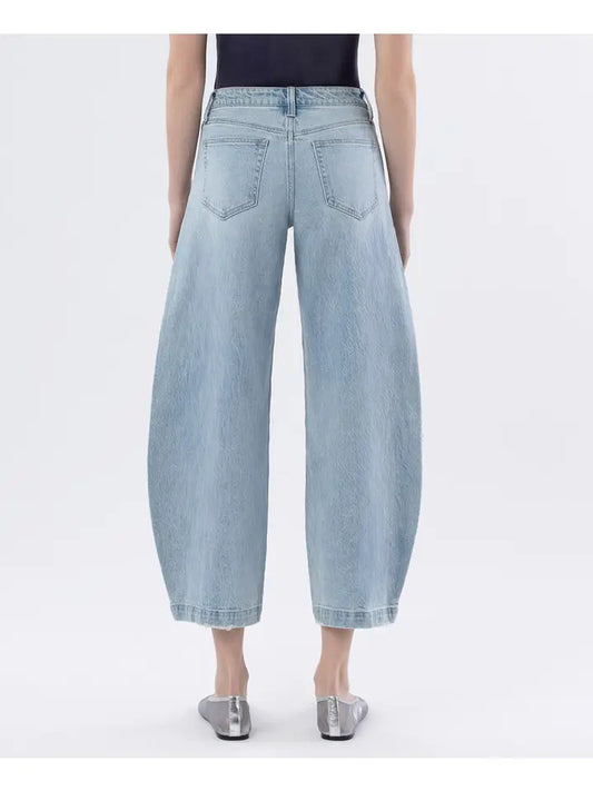 Island High Rise Front Seam Extreme Wide Barrel Leg Jeans