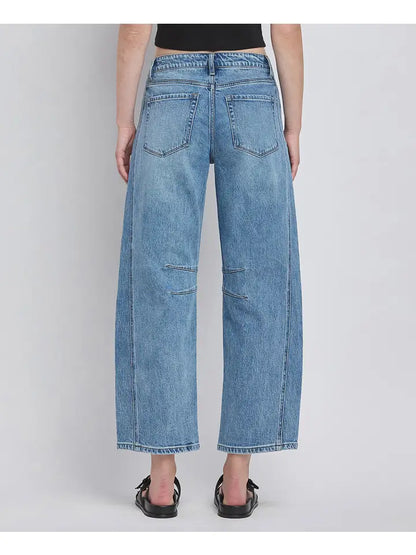 Kate High Rise Dart Structured Fit Barrel Leg Jeans