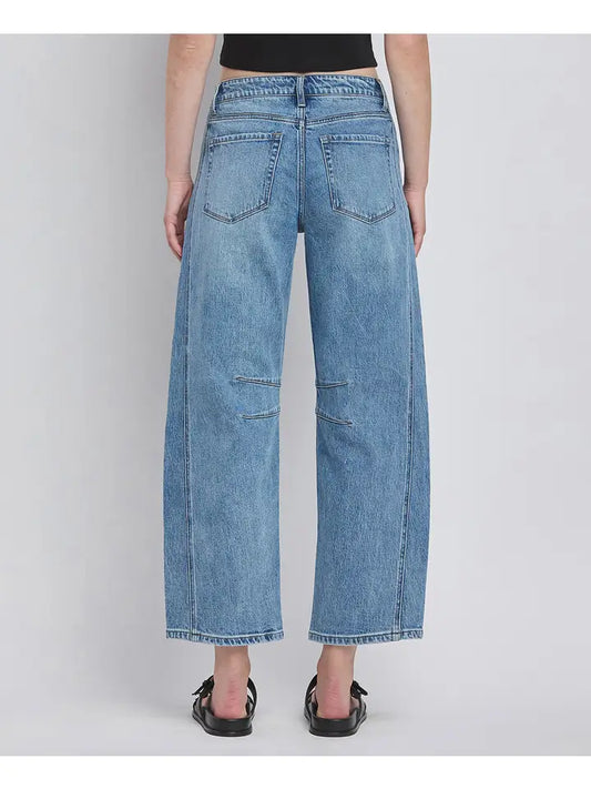 Kate High Rise Dart Structured Fit Barrel Leg Jeans