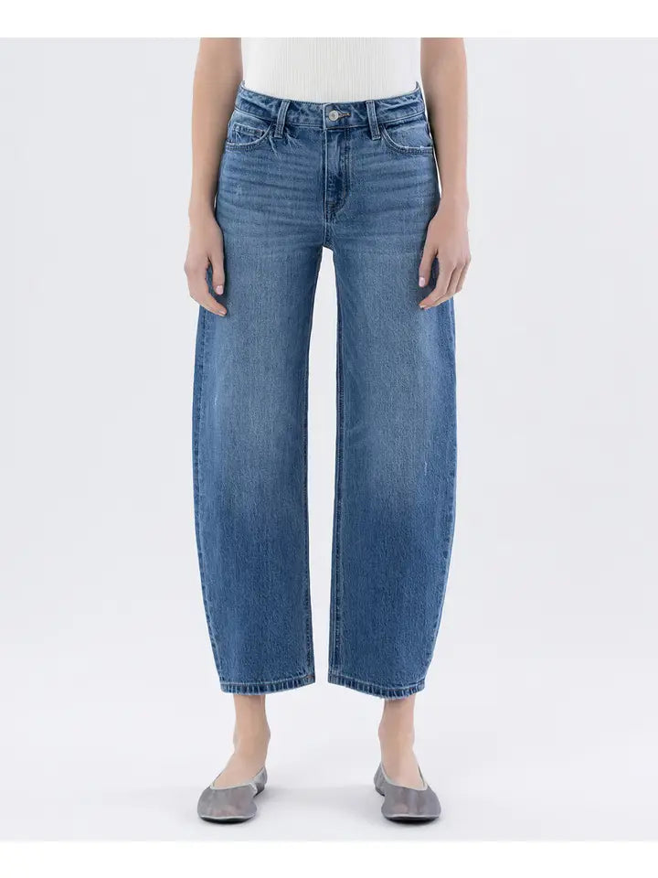 Kate 1 High Rise Mild Barrel Leg Jeans