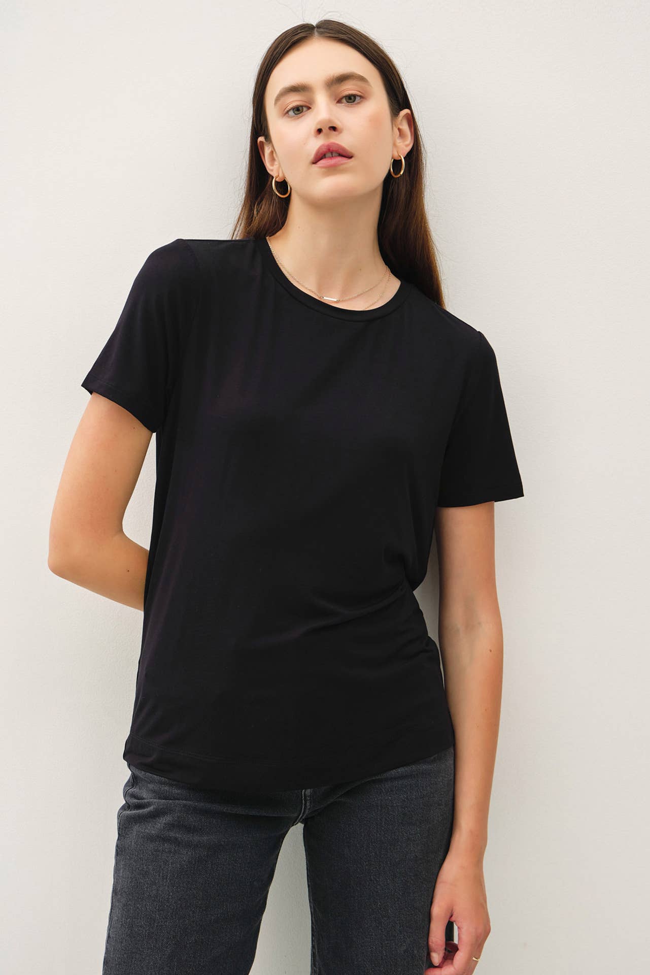 NEW COLOR-BAMBOO/MODAL BASIC ROUND NECK T-SHIRT